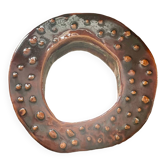Ceramic mirror signed Ferré 1974