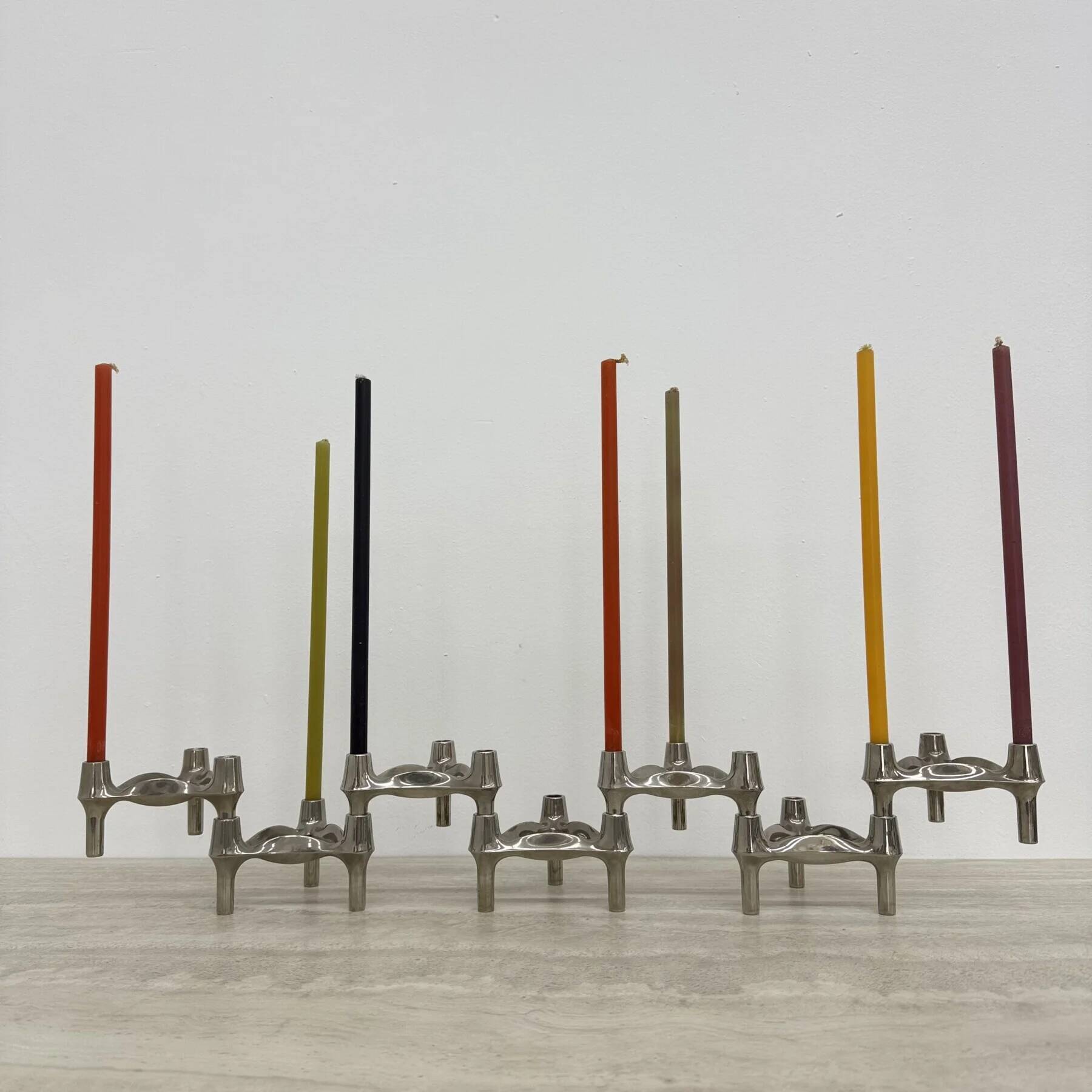 Grand candélabre XL par Fritz Nagel et Ceasar Stoffi, fabriqué par BMF, années 1960.