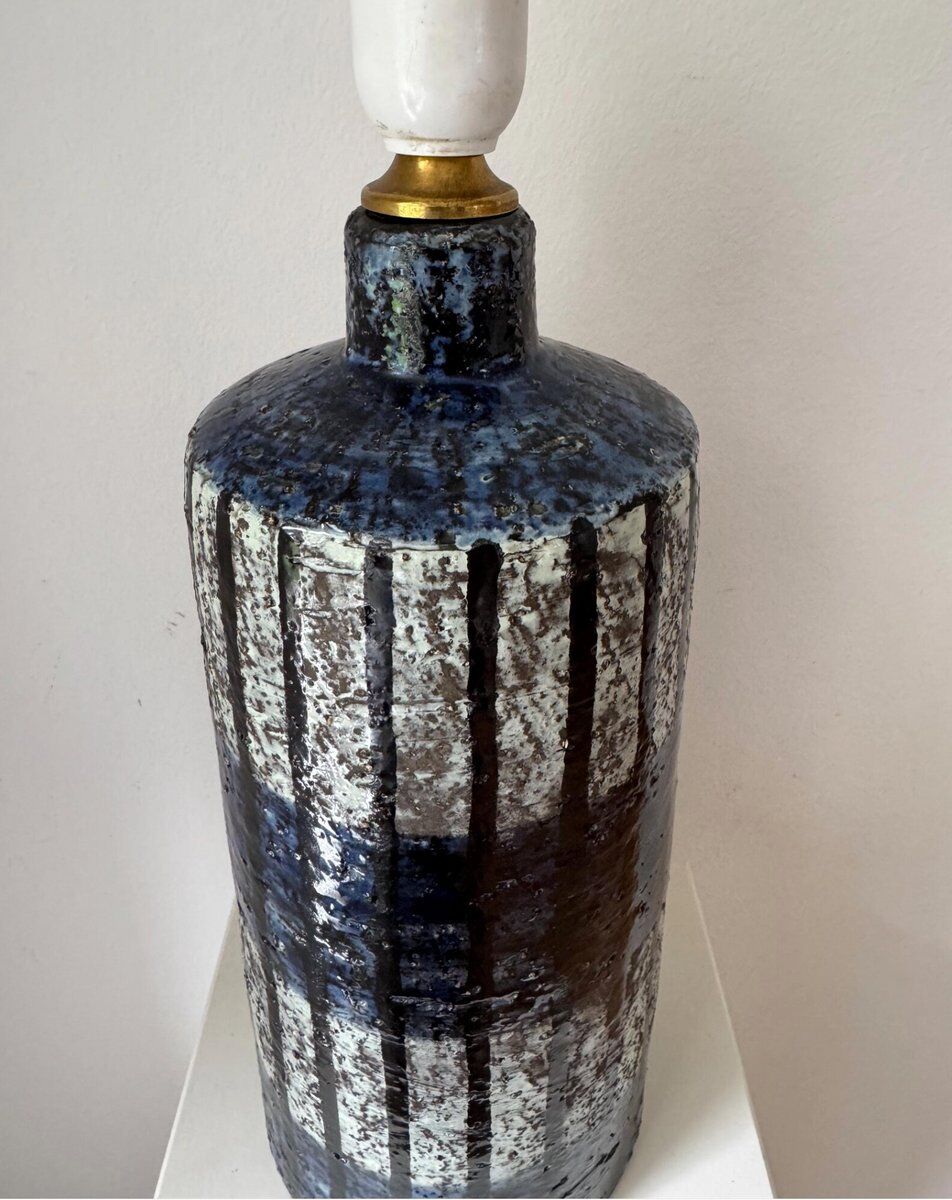 Ceramic table lamp by Ingrid Atterberg for Upsala Ekeby, Sweden, 1960s
