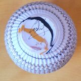 Mixed earth ceramic vase signed