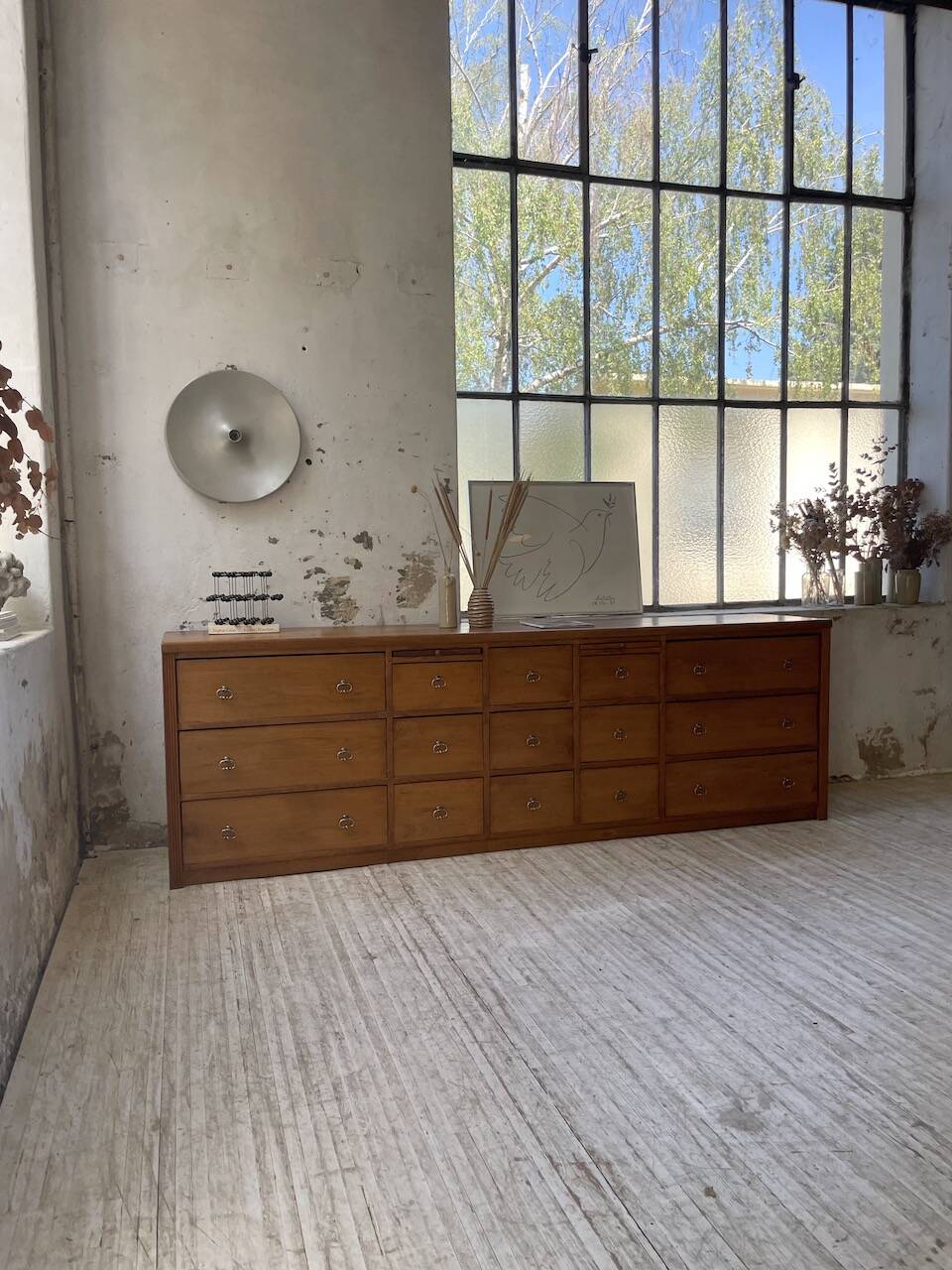 XXL golden oak craft furniture from the 50s