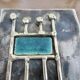 Case for matches in pewter, brass and email signed "latappy" 1970