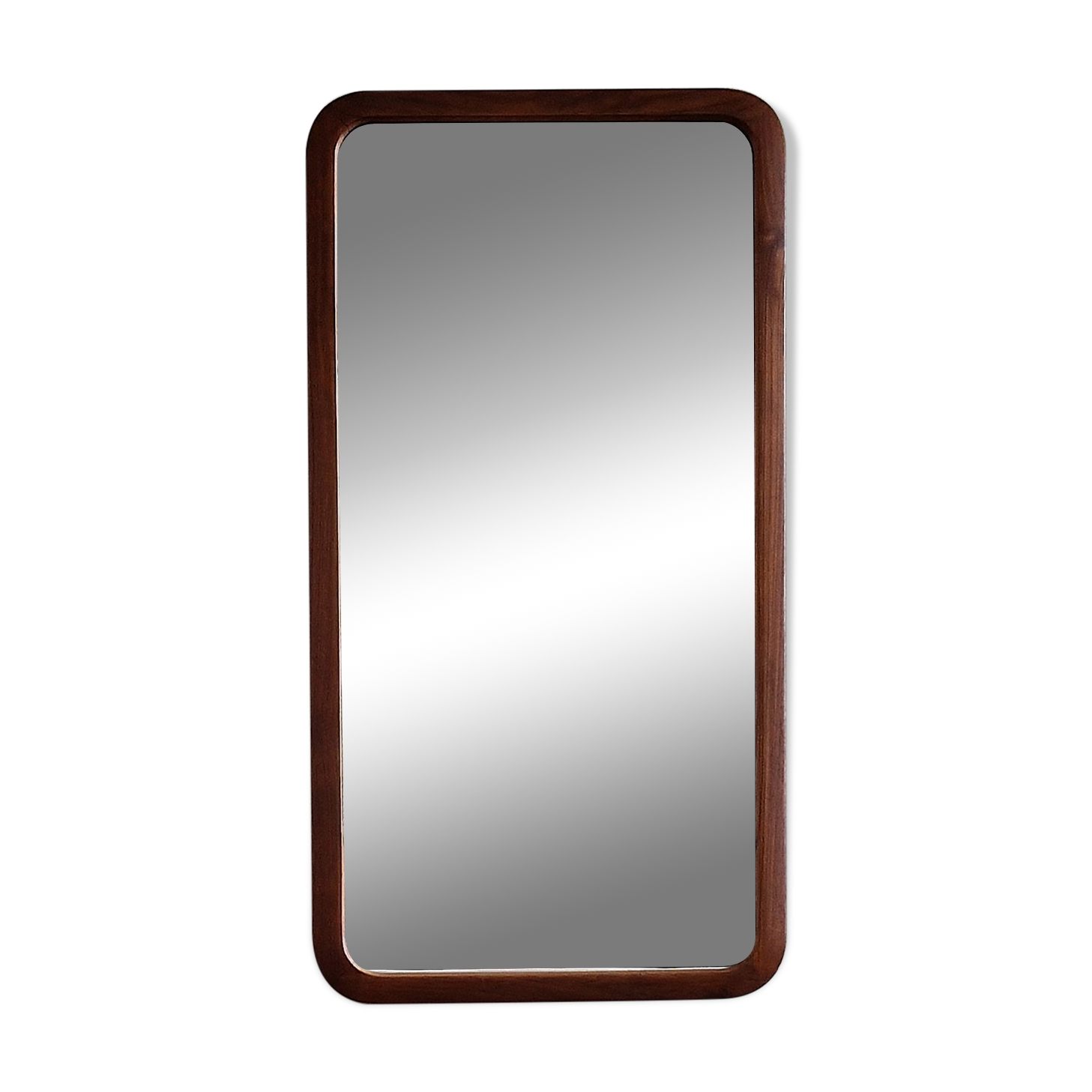 Miroir vintage en teck de grande taille, Danemark des années 1960