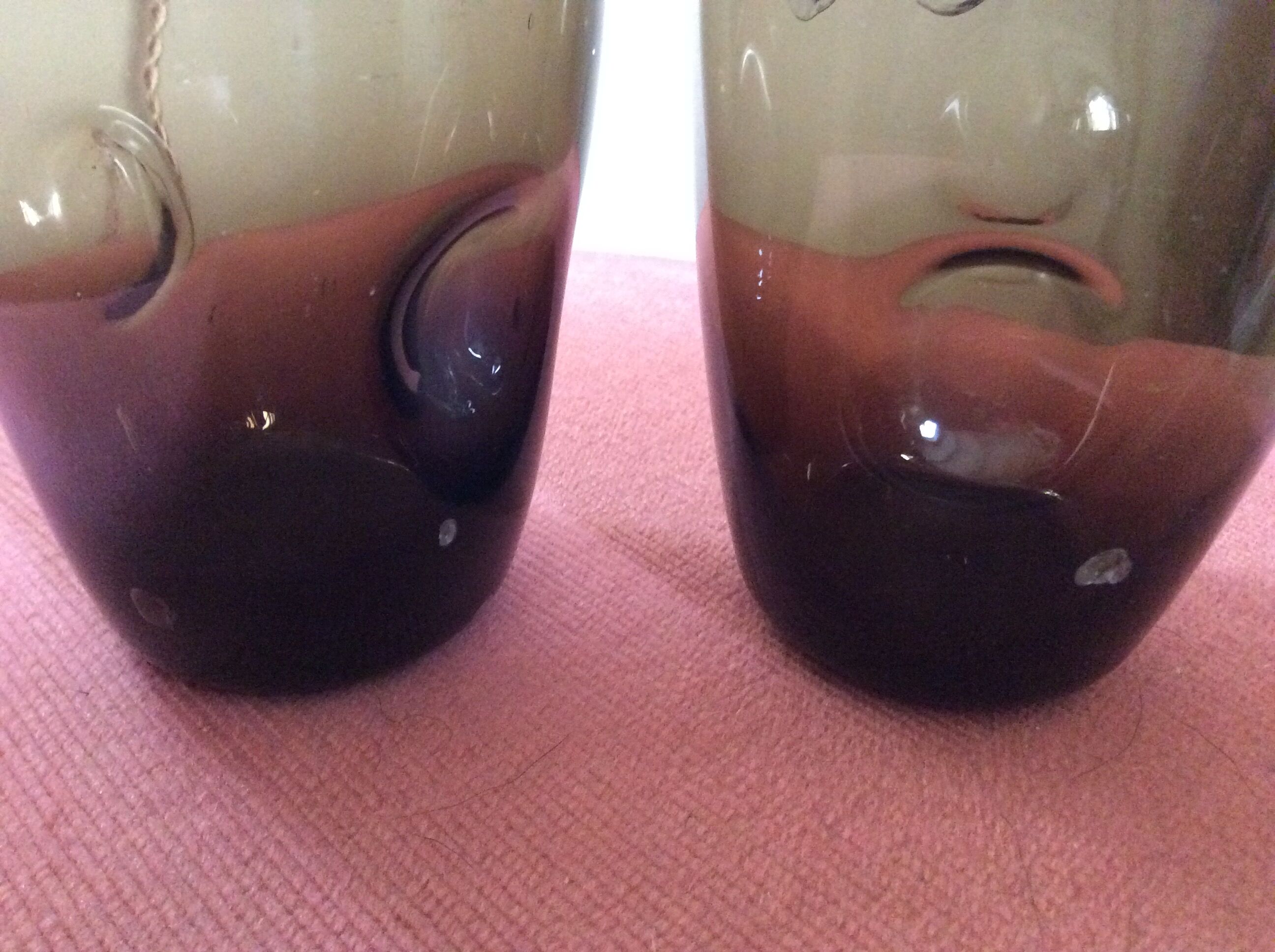 Series of 5 vintage glasses