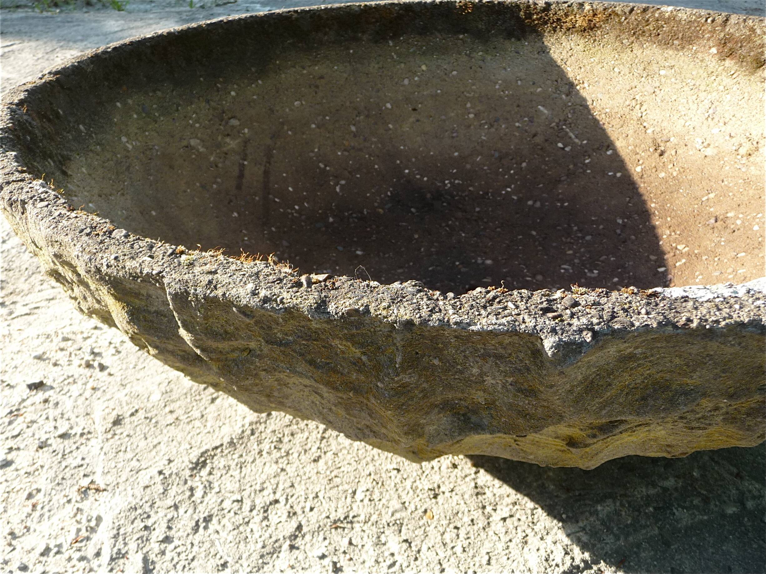 Large brutalist design garden planter bowl, germany 1960s