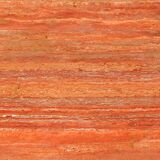 Dining table 'Tobia' in red travertine