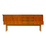 Vintage mid century modern minimalist sideboard in walnut, 1960s