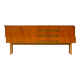 Vintage mid century modern minimalist sideboard in walnut, 1960s