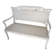 Art Nouveau wooden bench, colonial style, period, renovated.
