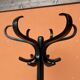 Baumann coat rack on vintage parrot stand 70s curved wood