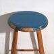 Antique wooden stool with a round seat – Central Europe, around 1950