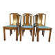 6 chaises époque Art Déco Skaï vert