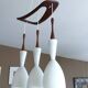 Vintage pendant light in teak and glass from Rispal