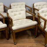 6x Drexel Heritage '70ties original chairs ontwerp naar S. Brackett