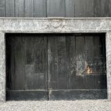 Louis XVI fireplace in gray marble Saint Anne, eighteenth century