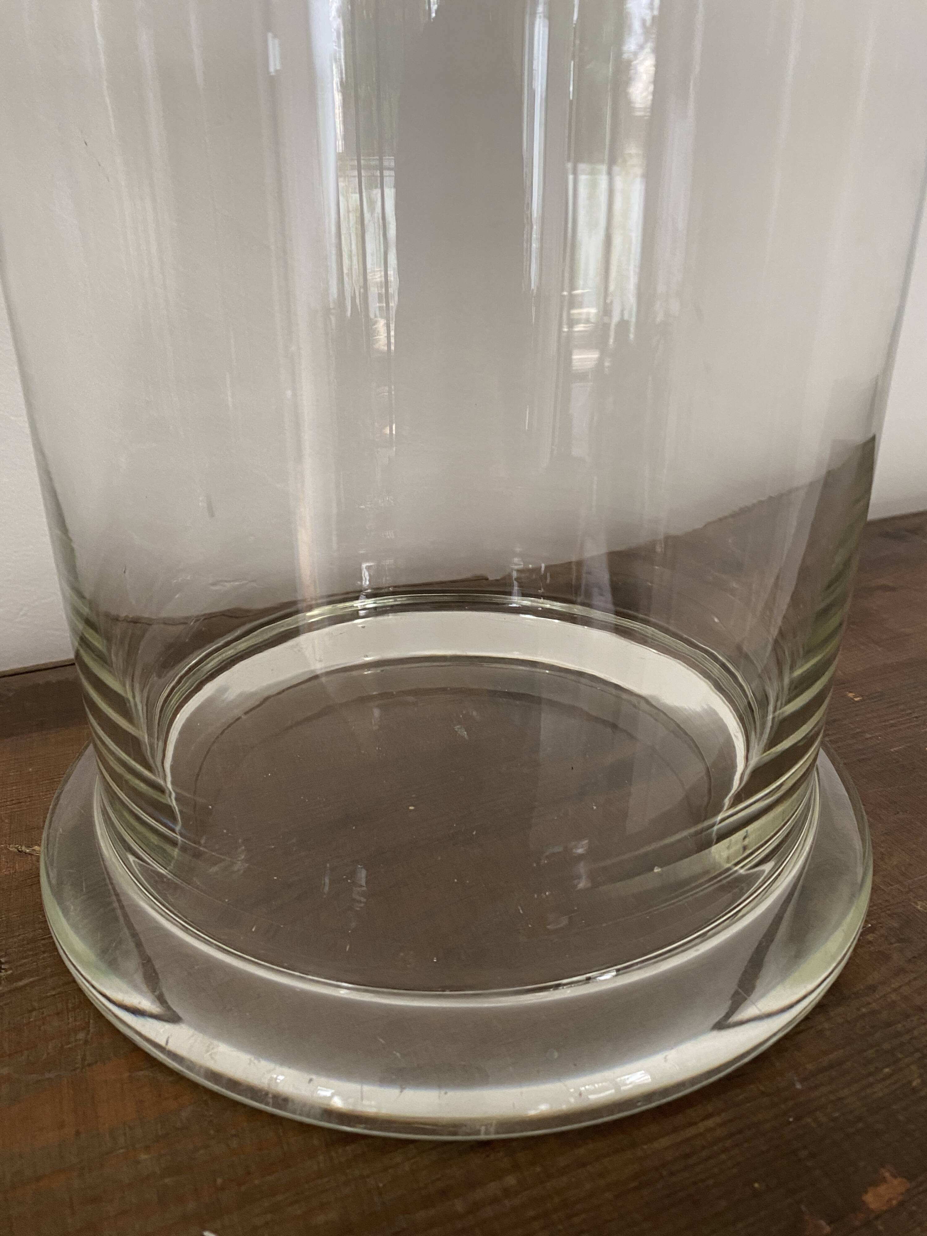 Candy box, pharmacy pot, pot with vintage glass lid Diameter 22.5 cm