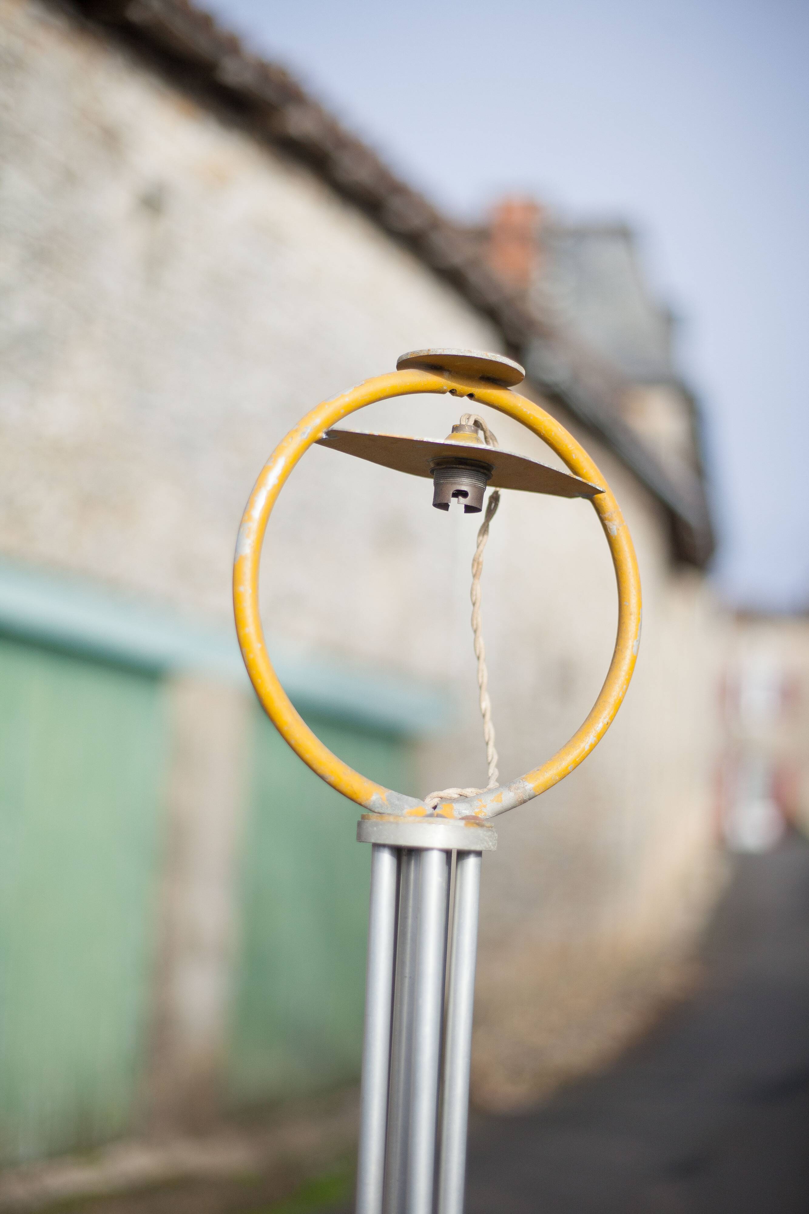 Art deco floor lamp, art deco floor lamp, wood and aluminum lamp, interior decoration