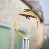 Art deco floor lamp, art deco floor lamp, wood and aluminum lamp, interior decoration