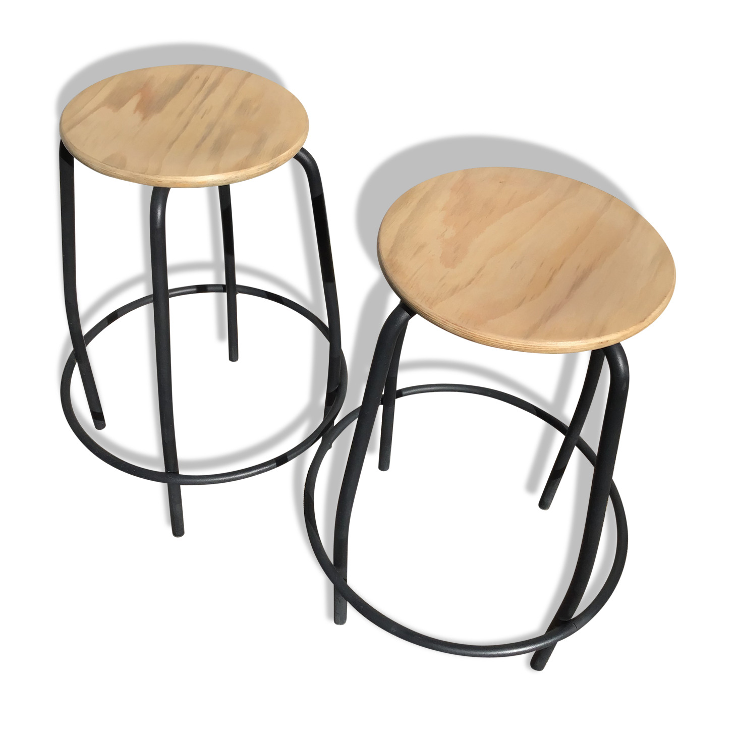 2 High workshop high natural wood black metal workshop