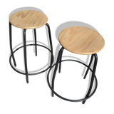 2 High workshop high natural wood black metal workshop