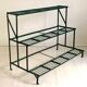 Green metal plant holder