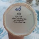 hand made Delft polychrome vase set