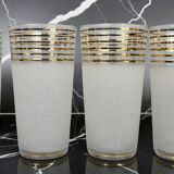 6 verres a eau / orangeade verre givré