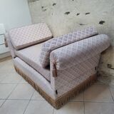 Art Nouveau chaise longue banquette