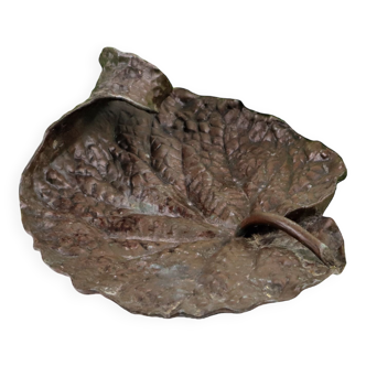 Vintage Vide Poche Bronze Leaf Organic Floral Trinket 32cm