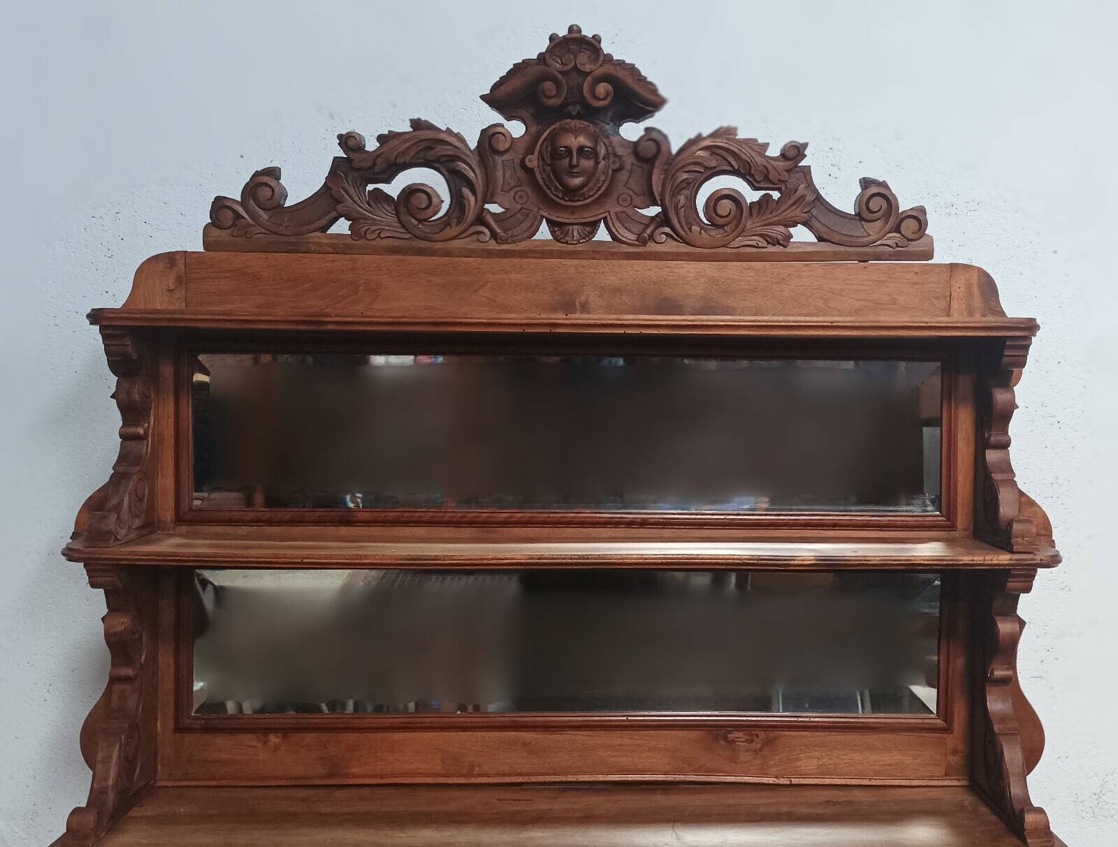 19th-century walnut Saint Hubert buffet