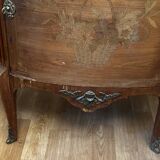 Louis XVI Style Half-Moon Chest of Drawers with Marquetry