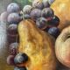 Antique oil painting on canvas "Still Life with Fruit" signed O. Leblond 1922
