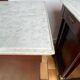 Pair of Napoleon III bedside tables in mahogany and marble