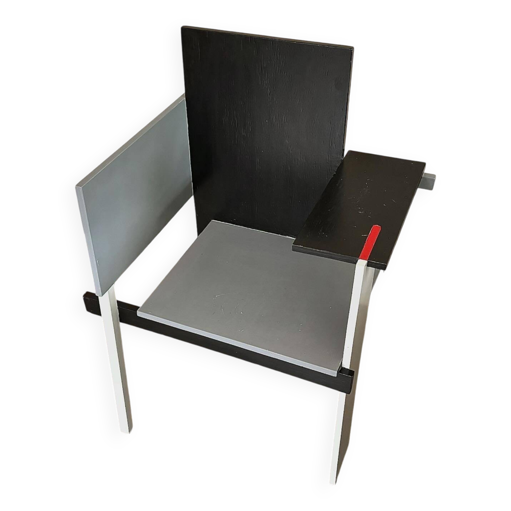 Gerrit Rietveld « Berlin Chair » left-arm version designed in 1923