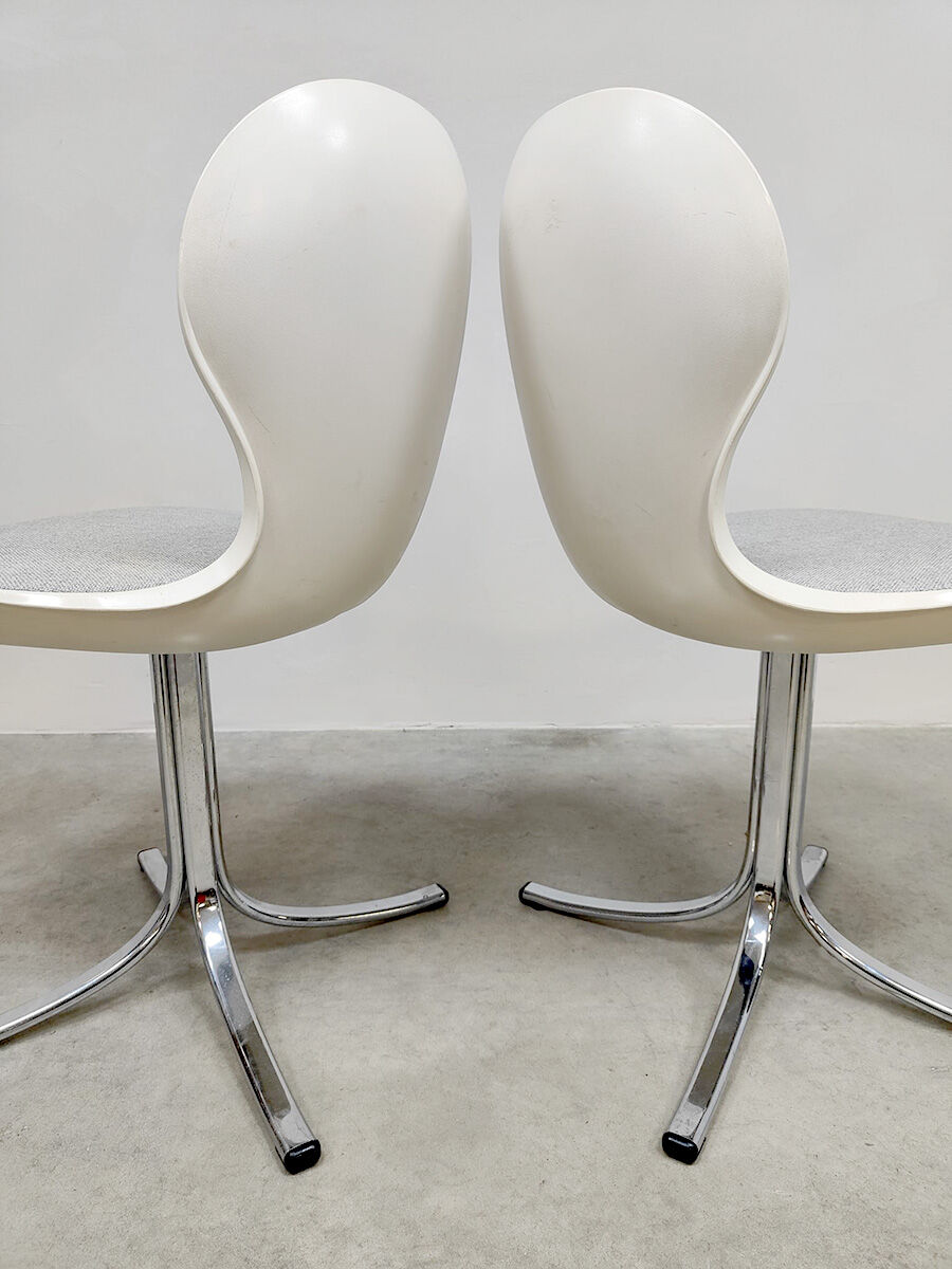 Chaises de bureau de salle à manger vintage space age