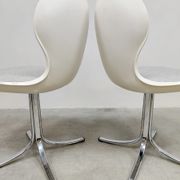 Chaises de bureau de salle à manger vintage space age