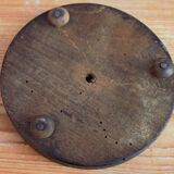 Old glass globe with black foot 17 cm high