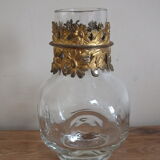 Charming little bulb vase 1900 gilded brass frame