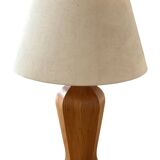 Mid Century Scandinavian pine table lamp 70's design minimalist