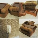 Pair of 2 Gao design poufs by JP Laloy for Cinna - 1970s