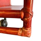 Lydia Levi coral red for McGuire Bar Cart