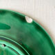 Set of 6 flat plates green fish