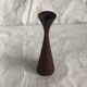Vintage stained birch wood candle holder, Scandinavian design