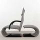 Zen easy chair with footrest by claude brisson for ligne roset