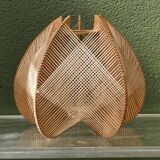 Scandinavian modernist wooden suspension with taut wires, 1960s.