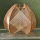 Scandinavian modernist wooden suspension with taut wires, 1960s.