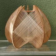 Scandinavian modernist wooden suspension with taut wires, 1960s.