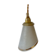 Baladeuse tulipe vintage en verre sablé blanc