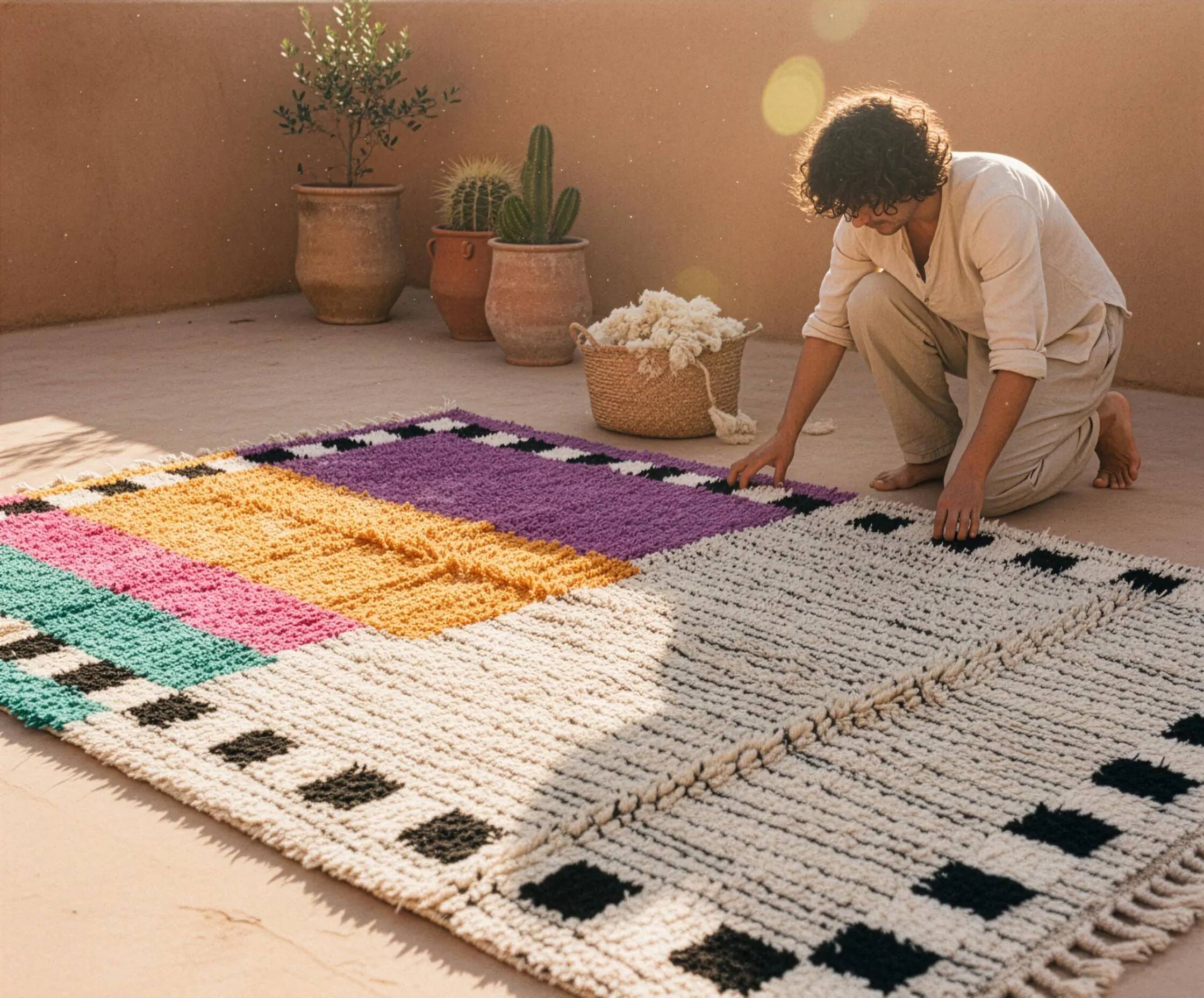Large handmade Berber rug 2.5 x 1.5 m