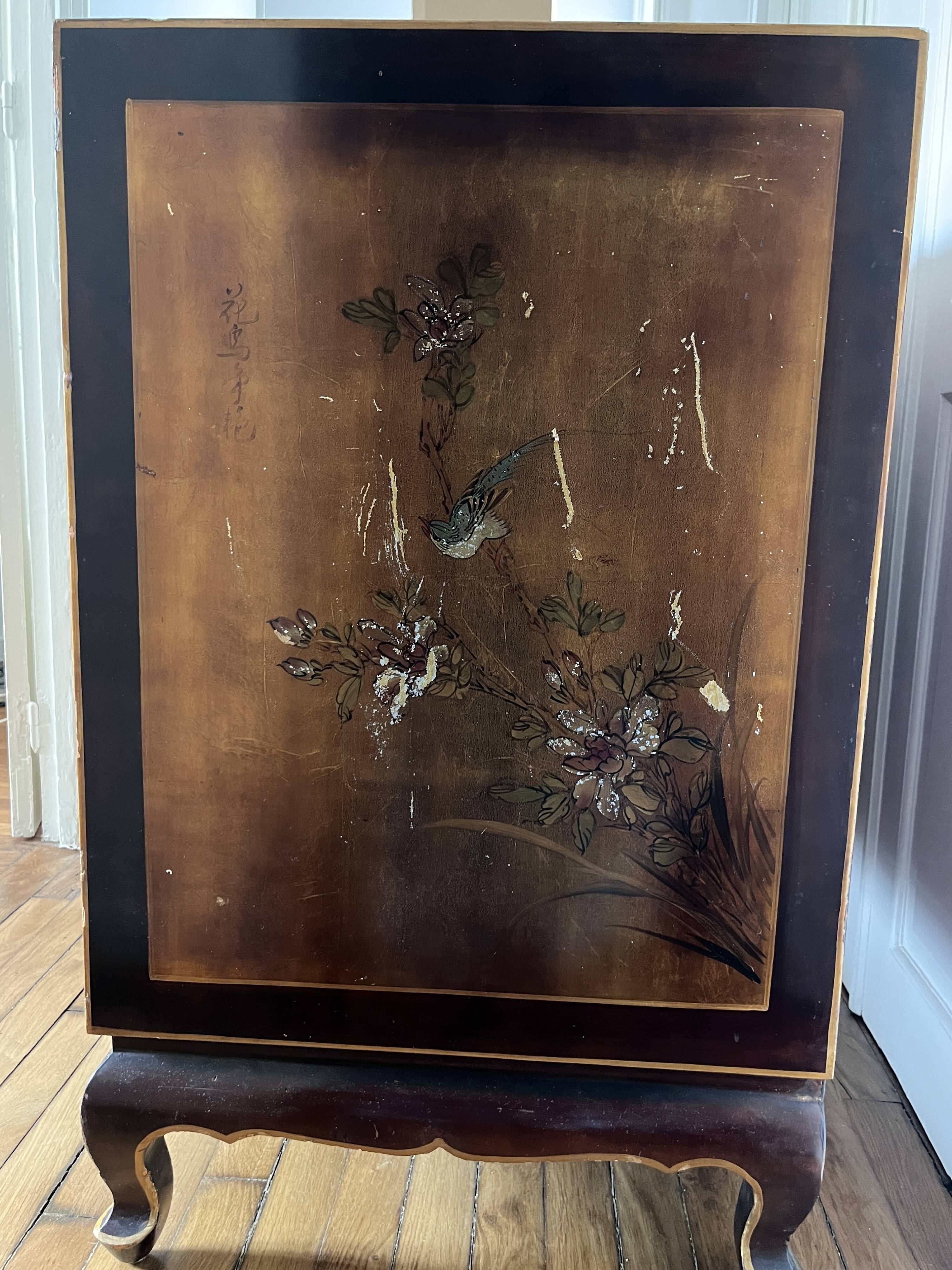 Grand buffet in vintage Hollywood Regency/Art Deco style – chinoiserie spirit.